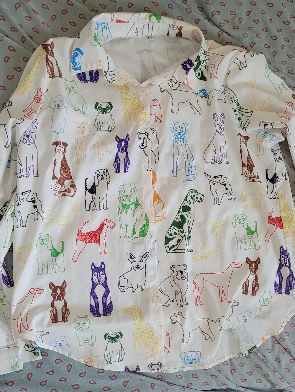 Unbranded Dog T-Shirt, Digitial Print , Rainbow, XXL